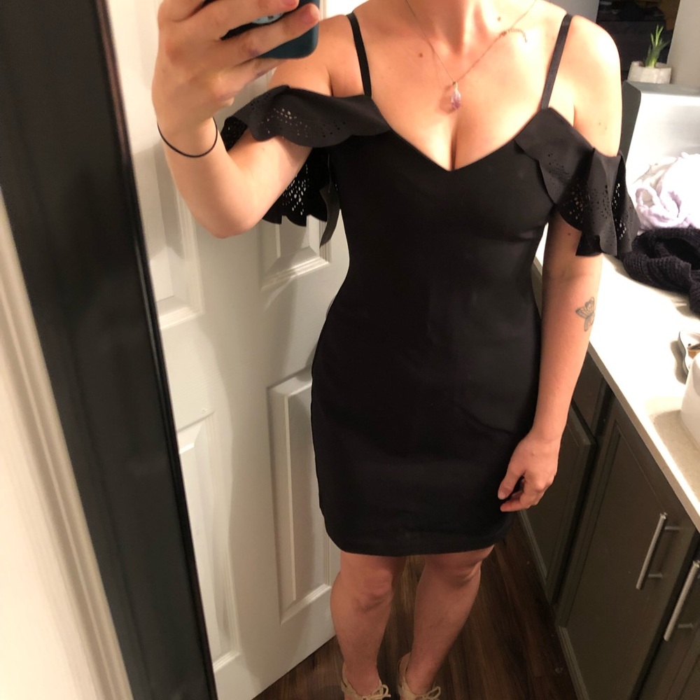 NWT Parker Dress - Black with Shoulder Lace